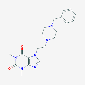 molecular formula C20H26N6O2 B012756 Theophylline, 7-(2-(4-benzyl-1-piperazinyl)ethyl)- CAS No. 19971-87-0