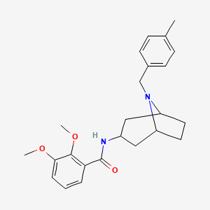 molecular formula C24H30N2O3 B12756029 exo-2,3-Dimethoxy-N-(8-((4-methylphenyl)methyl)-8-azabicyclo(3.2.1)oct-3-yl)benzamide CAS No. 83130-54-5