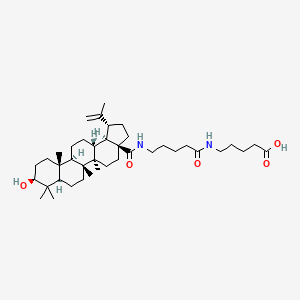 molecular formula C40H66N2O5 B12756083 N'-(N-(3beta-Hydroxylup-20(29)-en-28-oyl)-5-aminopentanoyl)-5-aminopentanoic acid CAS No. 150840-70-3
