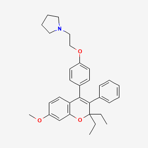 molecular formula C32H37NO3 B12756205 Dbh4buh2UR CAS No. 765843-06-9
