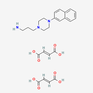 molecular formula C25H31N3O8 B12756228 4-(2-Naphthalenyl)-1-piperazinepropanamine dimaleate CAS No. 57537-05-0