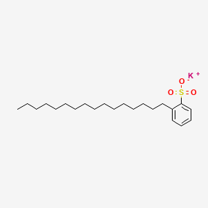 molecular formula C22H37KO3S B12756245 Potassium hexadecylbenzenesulfonate CAS No. 64716-00-3