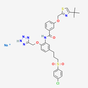 molecular formula C32H33ClN6NaO5S2+ B12756297 Unii-B475GT3rhb CAS No. 219756-14-6
