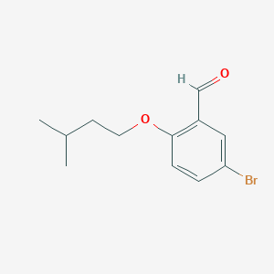 molecular formula C12H15BrO2 B1275631 5-Bromo-2-(3-methylbutoxy)benzaldehyde CAS No. 669739-11-1