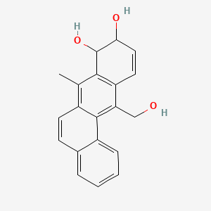 molecular formula C20H18O3 B12756311 8,9-Dihydro-8,9-dihydroxy-7-methylbenz(a)anthracene-12-methanol CAS No. 17470-94-9