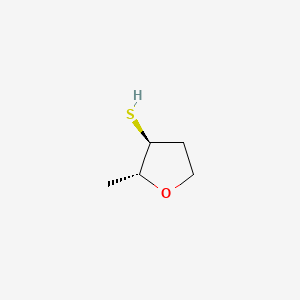 molecular formula C5H10OS B12756346 (2R,3S)-2-Methyltetrahydrofuran-3-thiol CAS No. 296234-04-3