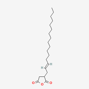 molecular formula C20H34O3 B12756356 Hexadec-2-enylsuccinic anhydride CAS No. 42482-07-5