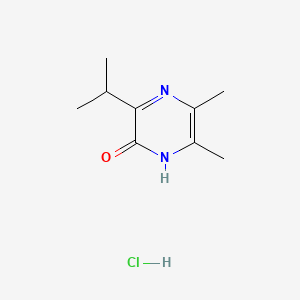 molecular formula C9H15ClN2O B12756377 2(1H)-Pyrazinone, 5,6-dimethyl-3-(1-methylethyl)-, monohydrochloride CAS No. 113139-67-6