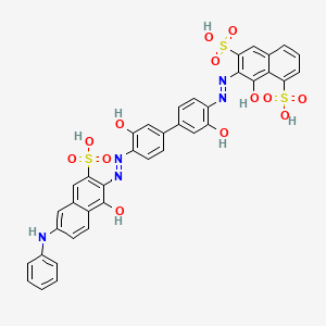 molecular formula C38H27N5O13S3 B12756415 Direct Blue 98 free acid CAS No. 753385-40-9