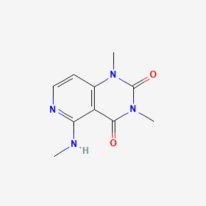 molecular formula C10H12N4O2 B12756419 Pyrido(4,3-d)pyrimidine-2,4(1H,3H)-dione, 1,3-dimethyl-5-(methylamino)- CAS No. 112500-68-2
