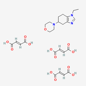 molecular formula C25H33N3O13 B12756457 (E)-but-2-enedioic acid;4-(1-ethyl-4,5,6,7-tetrahydrobenzimidazol-5-yl)morpholine CAS No. 96224-17-8