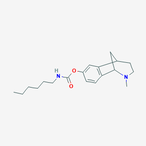 molecular formula C19H28N2O2 B127566 1,5-Methano-2-methyl-2,3,4,5-tetrahydro-1H-2-benzazepin-7-yl n-hexylcarbamate CAS No. 156693-25-3