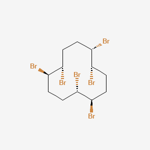 molecular formula C12H18Br6 B12756624 Cyclododecane, 1,2,5,6,9,10-hexabromo-, (1R,2S,5R,6S,9S,10S)- CAS No. 678970-16-6