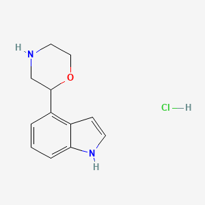 molecular formula C12H15ClN2O B12756649 4-(2-Morpholinyl)-1H-indole monohydrochloride CAS No. 84590-62-5