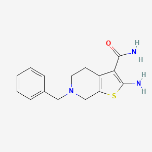 molecular formula C15H17N3OS B1275672 2-Amino-6-benzyl-4,5,6,7-tetrahydrothieno[2,3-c]pyridine-3-carboxamide CAS No. 34959-32-5