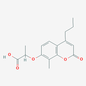 2-[(8-methyl-2-oxo-4-propyl-2H-chromen-7-yl)oxy]propanoic acid