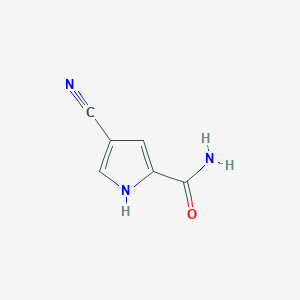 molecular formula C6H5N3O B127569 4-cyano-1H-pyrrole-2-carboxamide CAS No. 154238-76-3