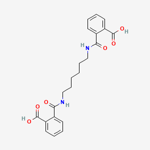 molecular formula C22H24N2O6 B1275691 2-[6-[(2-carboxybenzoyl)amino]hexylcarbamoyl]benzoic Acid CAS No. 7177-93-7