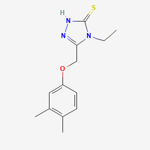 molecular formula C13H17N3OS B1275694 5-[(3,4-dimethylphenoxy)methyl]-4-ethyl-4H-1,2,4-triazole-3-thiol CAS No. 588673-94-3