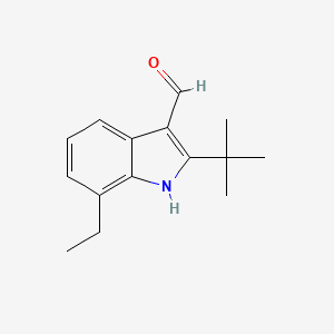 molecular formula C15H19NO B1275697 2-tert-butyl-7-ethyl-1H-indole-3-carbaldehyde CAS No. 586949-23-7