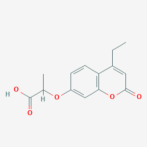 molecular formula C14H14O5 B1275702 2-[(4-Ethyl-2-oxo-2H-chromen-7-YL)oxy]propanoic acid CAS No. 314742-23-9