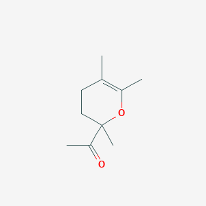 molecular formula C10H16O2 B1275703 1-(2,5,6-Trimethyl-3,4-dihydro-2H-pyran-2-yl)ethanone CAS No. 18229-58-8