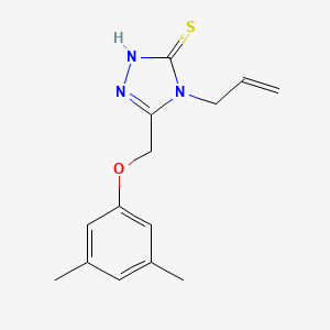 molecular formula C14H17N3OS B1275706 4-allyl-5-[(3,5-dimethylphenoxy)methyl]-4H-1,2,4-triazole-3-thiol CAS No. 667413-38-9