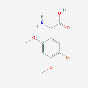 B1275708 Amino(5-bromo-2,4-dimethoxyphenyl)acetic acid CAS No. 500718-16-1