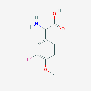 molecular formula C9H10FNO3 B1275711 2-Amino-2-(3-fluoro-4-methoxyphenyl)acetic acid CAS No. 299166-66-8