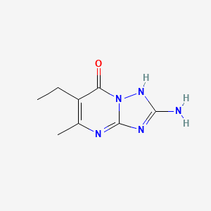 molecular formula C8H11N5O B1275763 2-Amino-6-ethyl-5-methyl[1,2,4]triazolo[1,5-A]pyrimidin-7-OL CAS No. 392315-45-6