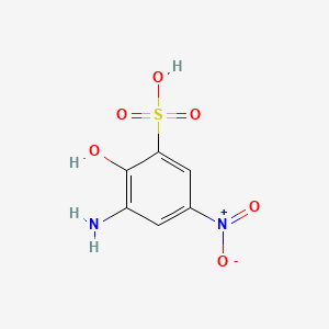 molecular formula C6H6N2O6S B1275784 3-Amino-2-hydroxy-5-nitrobenzenesulfonic acid CAS No. 96-67-3