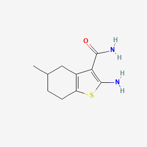 molecular formula C10H14N2OS B1275795 2-Amino-5-methyl-4,5,6,7-tetrahydrobenzo[b]thiophene-3-carboxamide CAS No. 70733-09-4