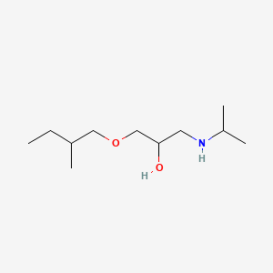 molecular formula C11H25NO2 B12758164 1-(2-Methylbutoxy)-3-((1-methylethyl)amino)-2-propanol CAS No. 80762-82-9