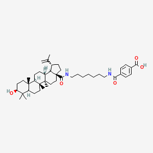 molecular formula C45H68N2O5 B12758167 4-(N-3beta-Hydroxylup-20(29)-en-28-oyl)-7-aminoheptyl)carbamoyl)benzoic acid CAS No. 174740-66-0