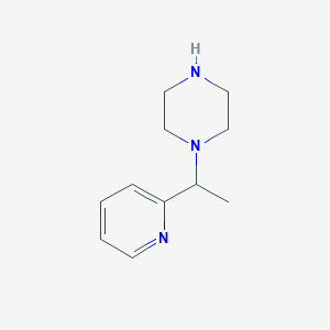 molecular formula C11H17N3 B1275822 1-[1-(Pyridin-2-yl)ethyl]piperazine CAS No. 34581-20-9