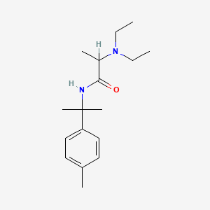 molecular formula C17H28N2O B12758266 Propanamide, 2-(diethylamino)-N-(1-methyl-1-(4-methylphenyl)ethyl)- CAS No. 91793-44-1