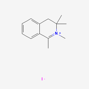 molecular formula C13H18IN B12758279 Isoquinolinium, 3,4-dihydro-1,2,3,3-tetramethyl-, iodide CAS No. 120402-42-8