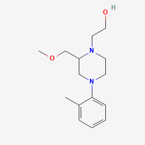 molecular formula C15H24N2O2 B12758284 alpha-Methoxymethyl-4-o-tolyl-1-piperazineethanol CAS No. 102233-23-8