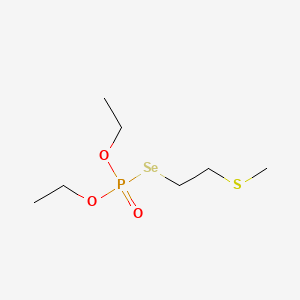molecular formula C7H17O3PSSe B12758291 Phosphoroselenoic acid, O,O-diethyl Se-(2-(methylthio)ethyl) ester CAS No. 119015-23-5
