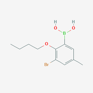 molecular formula C11H16BBrO3 B1275836 3-溴-2-丁氧基-5-甲基苯硼酸 CAS No. 870718-03-9