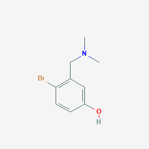 molecular formula C9H12BrNO B1275837 4-Bromo-3-((dimethylamino)methyl)phenol CAS No. 848848-16-8