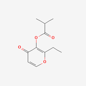 molecular formula C11H14O4 B12758370 Ethyl maltol isobutyrate CAS No. 852997-28-5