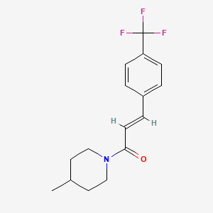 molecular formula C16H18F3NO B12758384 4-Methyl-1-(4-trifluoromethylcinnamoyl)piperidine CAS No. 105919-44-6