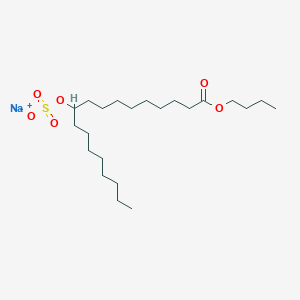 molecular formula C22H43NaO6S B12758393 Sodium butyl 10-(sulfooxy)stearate CAS No. 68415-63-4