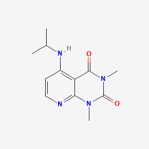 molecular formula C12H16N4O2 B12758413 Pyrido(2,3-d)pyrimidine-2,4(1H,3H)-dione, 1,3-dimethyl-5-((1-methylethyl)amino)- CAS No. 112735-03-2
