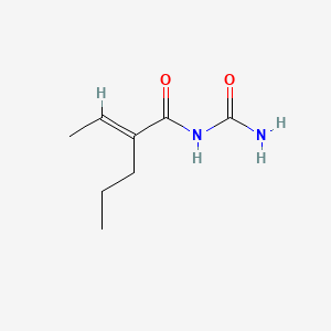 molecular formula C8H14N2O2 B12758418 1-(2-Ethylidenevaleryl)urea CAS No. 102613-35-4
