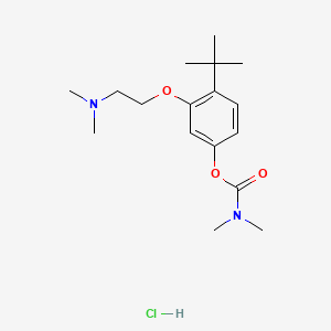 molecular formula C17H29ClN2O3 B12758444 Carbamic acid, dimethyl-, 3-(2-(dimethylamino)ethoxy)-4-(1,1-dimethylethyl)phenyl ester, monohydrochloride CAS No. 118116-04-4