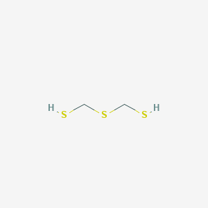 molecular formula C2H6S3 B12758486 Bis(mercaptomethyl) sulfide CAS No. 7529-06-8