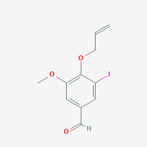 molecular formula C11H11IO3 B1275850 Benzaldehyde, 3-iodo-5-methoxy-4-(2-propenyloxy)- CAS No. 106331-79-7
