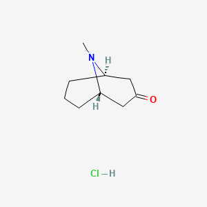 molecular formula C9H16ClNO B12758535 Pseudopelletierine hydrochloride CAS No. 123793-33-9